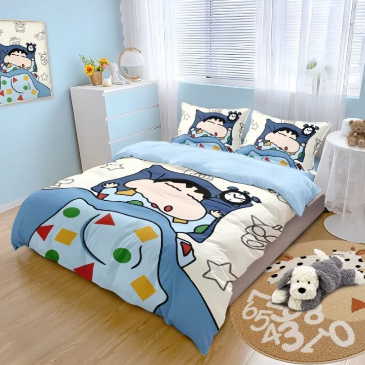 Shinchan Cartoon Bedsheet (premium)